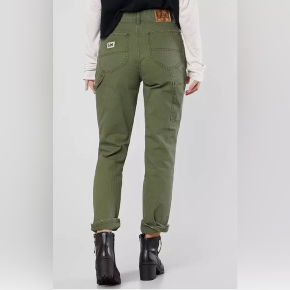 Lee High Rise Dungaree Ankle Pant Olive - Picture 5 of 13